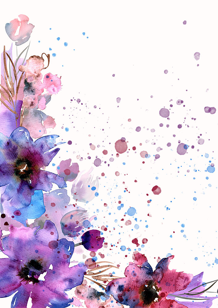 Vibrant Watercolor Blooms art print by Saskia Michele for $57.95 CAD