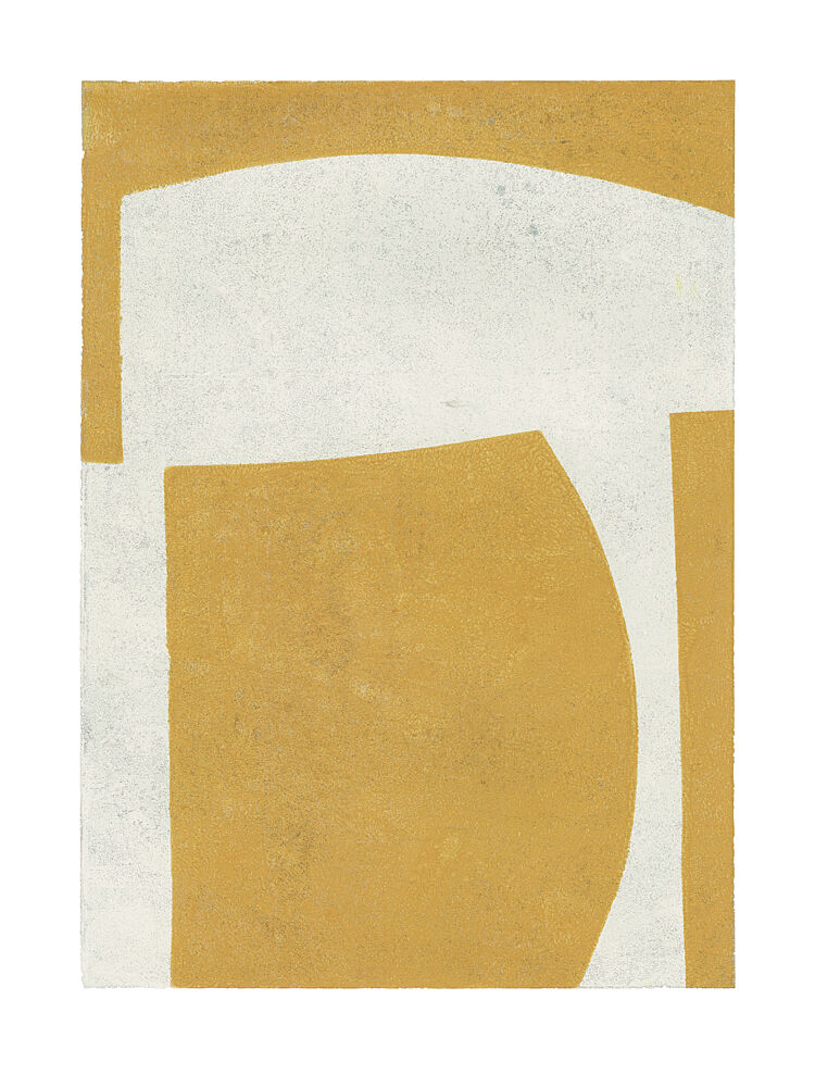 Golden White Curves art print by Ellen Greup for $57.95 CAD