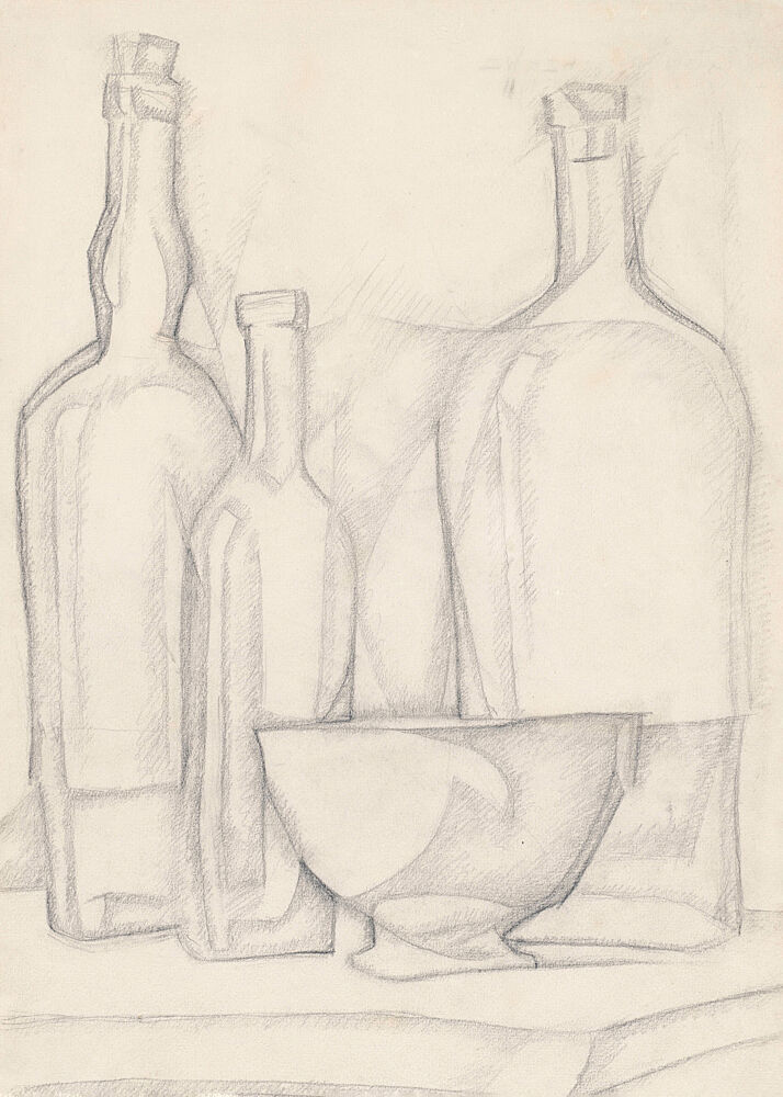 Bottles and Bowl 1911 art print by Juan Gris for $57.95 CAD