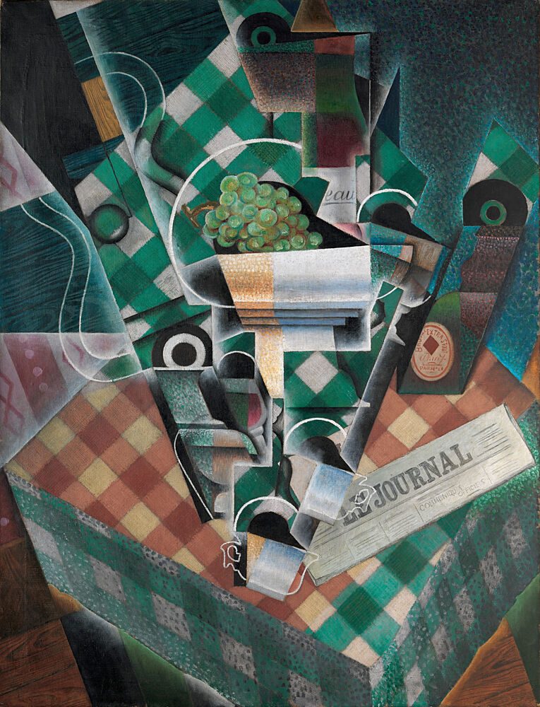 Nature Morte a la Nappe a Carreaux Still Life with Checkered Tablecloth 1915 art print by Juan Gris for $57.95 CAD