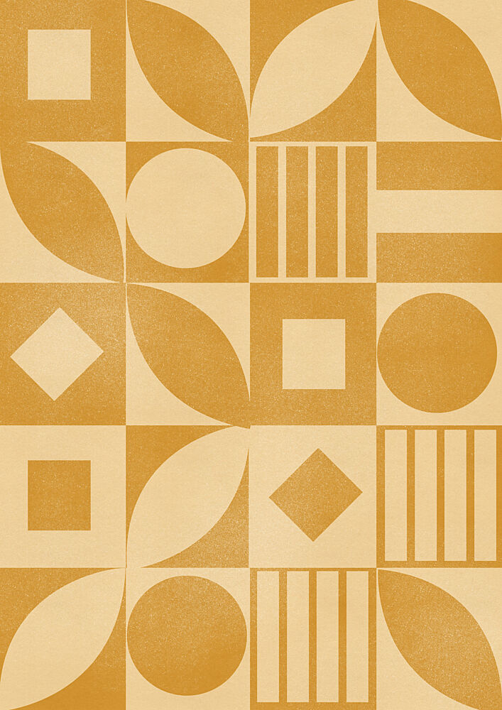 Abstract Golden Shapes art print by Nicholas for $57.95 CAD