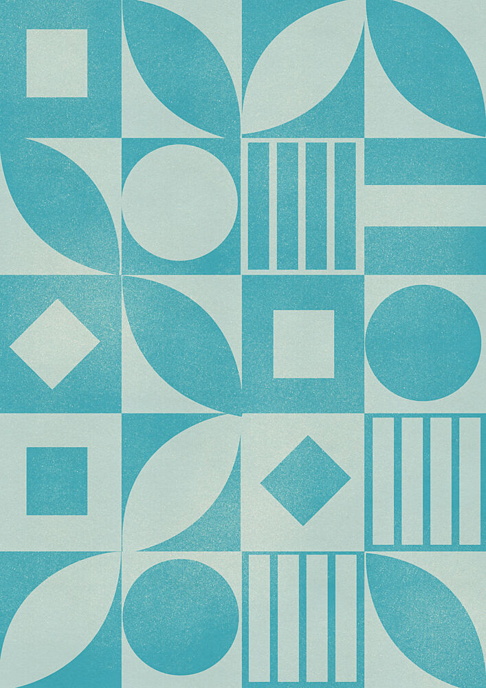 Mid Century Geometric Shapes art print by Nicholas for $57.95 CAD