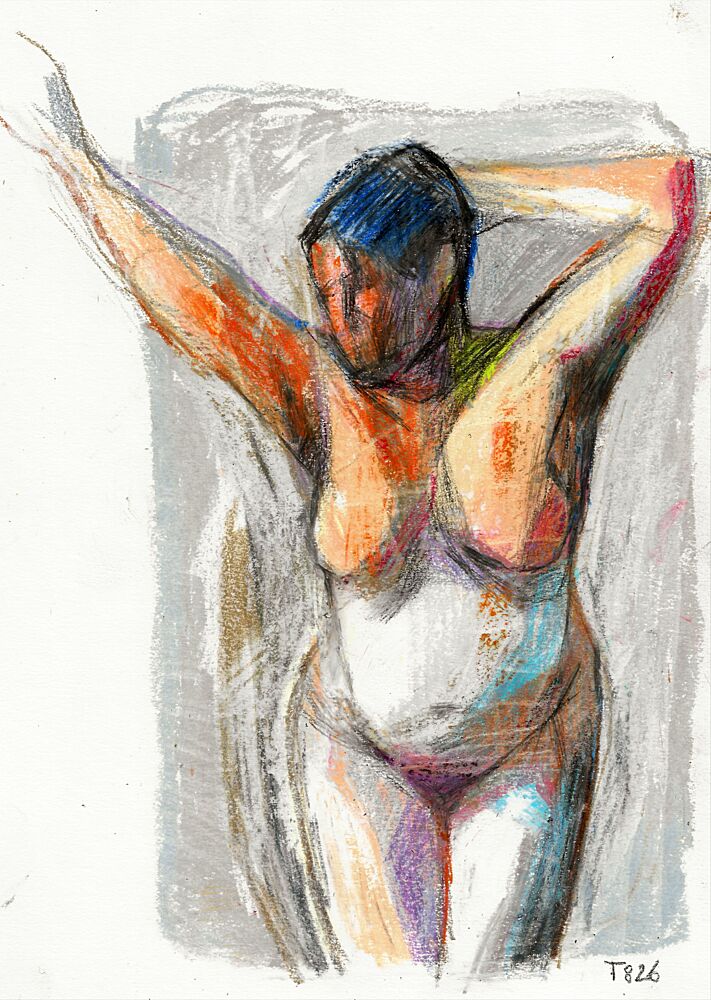 Expressive Female Nude art print by Tore Bahnson for $57.95 CAD