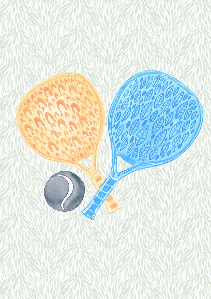 Beach Tennis Paddles art print by Suchi Deb for $57.95 CAD