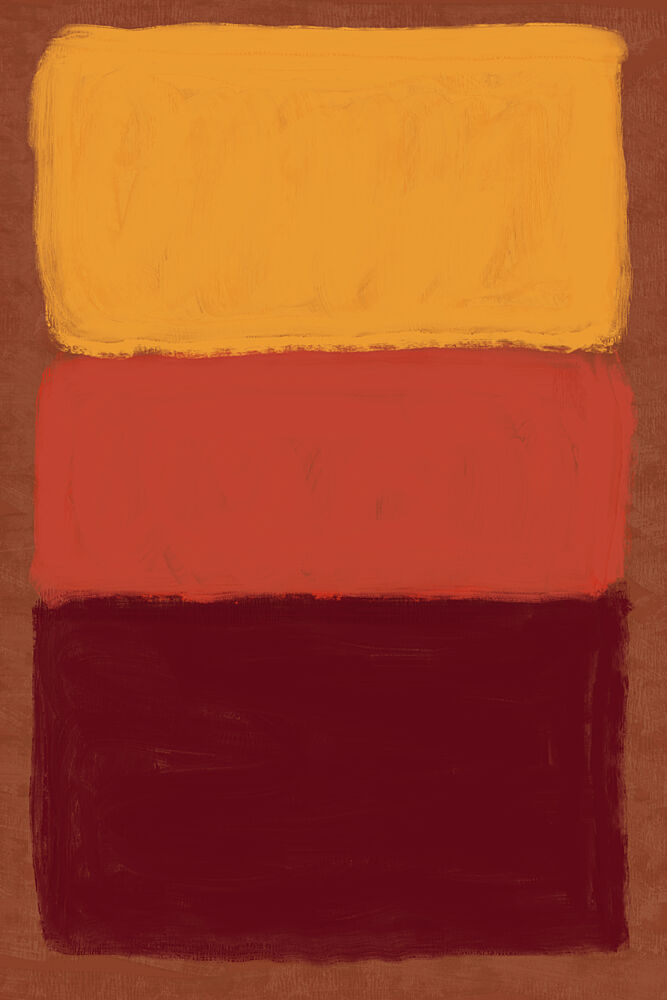 Warm Abstract Color Blocks art print by The Art Concept for $57.95 CAD