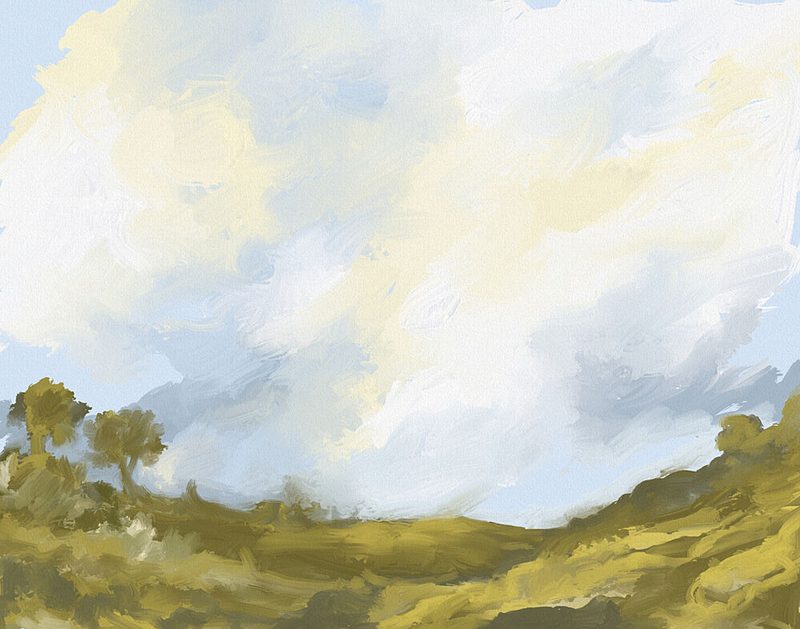 Rolling Fields Cloudscape art print by Josie George for $57.95 CAD