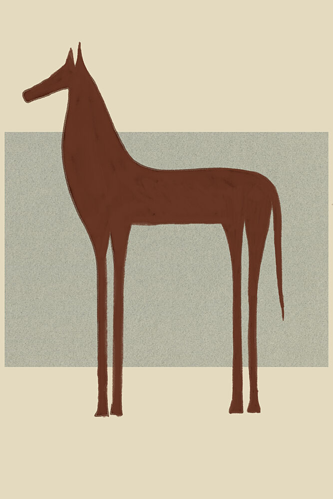 Minimalist Brown Horse art print by The Art Concept for $57.95 CAD