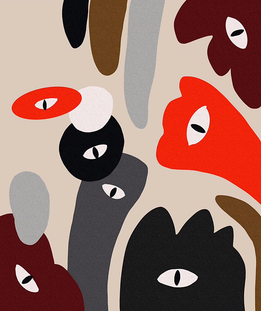 Curious Abstract Eyes art print by Josie George for $57.95 CAD