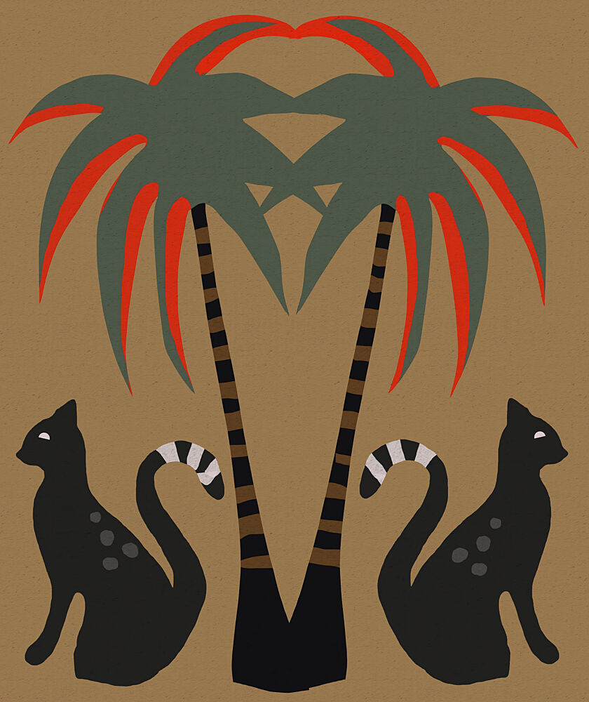 Tropical Desert Cats art print by Josie George for $57.95 CAD