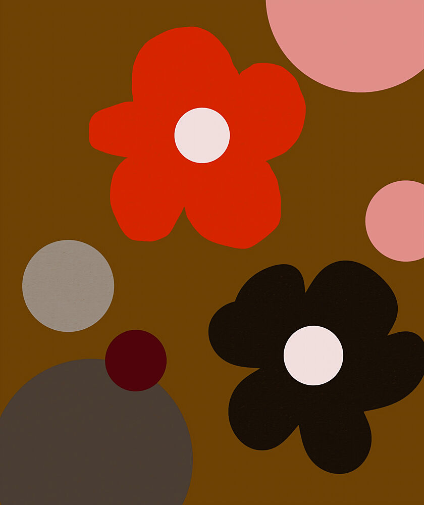 Retro Floral Circles art print by Josie George for $57.95 CAD