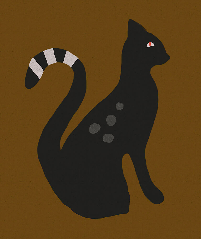 Elegant Spotted Cat art print by Josie George for $57.95 CAD