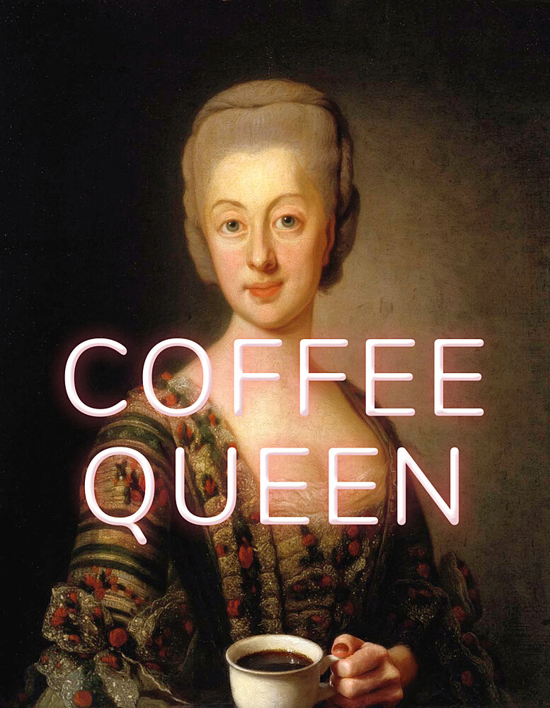 Coffee Queen Portrait art print by Marja van den Hurk for $57.95 CAD