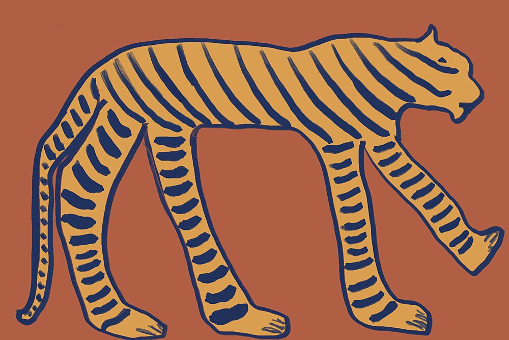 Bold Tiger Stride art print by The Art Concept for $57.95 CAD