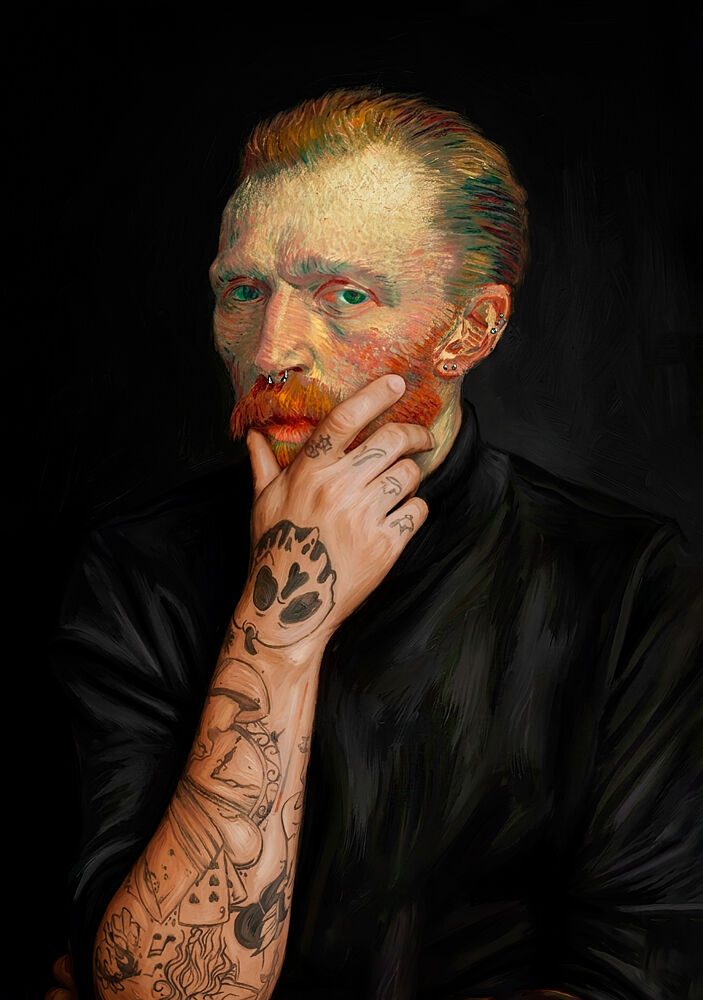 Painterly Modern Man art print by Dikhotomy for $57.95 CAD