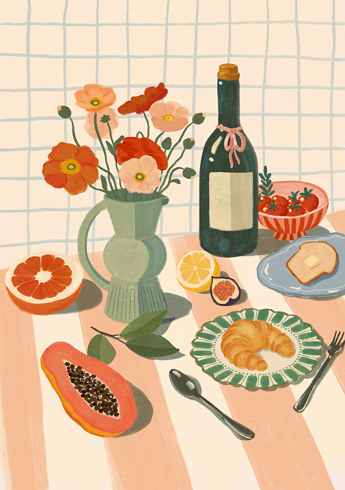 Colorful Breakfast Still Life art print by Katarzyna Gasiorowska for $57.95 CAD