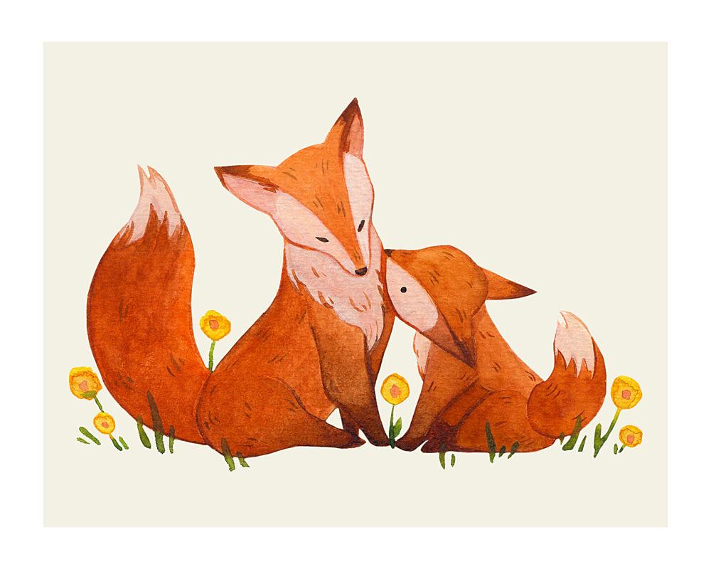 Tender Fox Family art print by Saskia Michele for $57.95 CAD