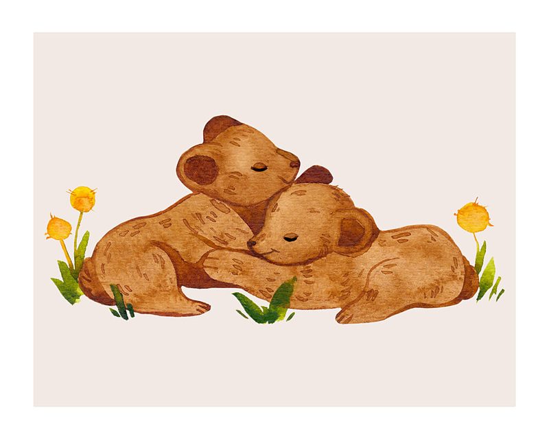 Sweet Bear Embrace art print by Saskia Michele for $57.95 CAD