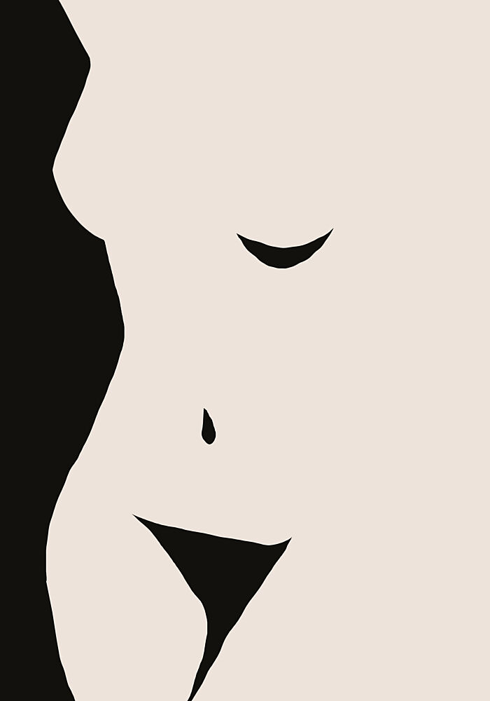 Elegant Female Silhouette art print by Little Dean for $57.95 CAD