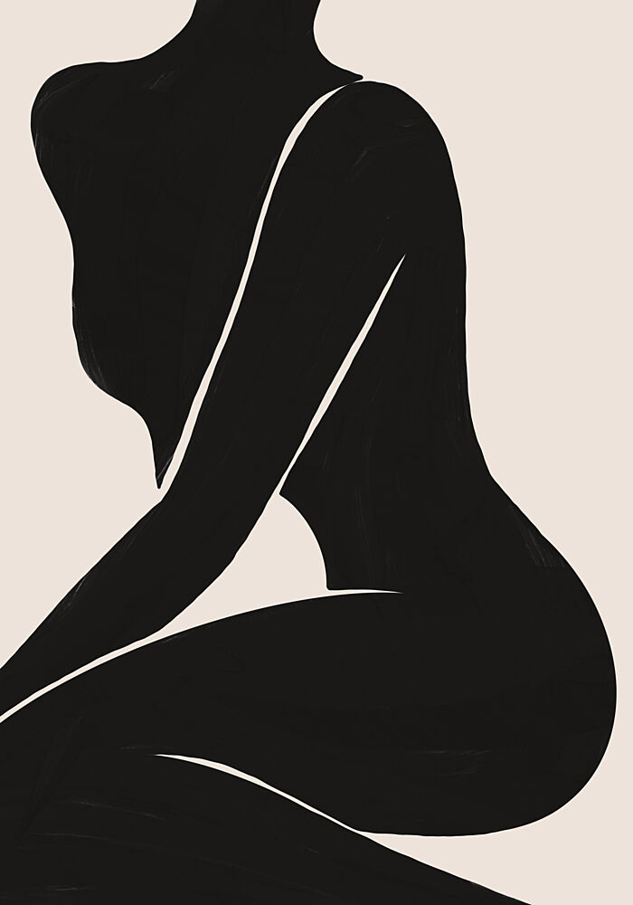 Elegant Female Silhouette art print by Little Dean for $57.95 CAD