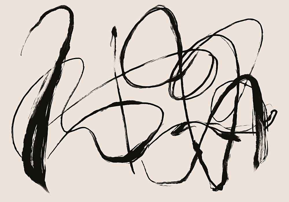 Fluid Ink Abstract Lines art print by Little Dean for $57.95 CAD