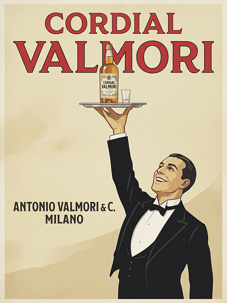 Elegant Waiter Cordial Ad art print by Andreas Magnusson for $57.95 CAD