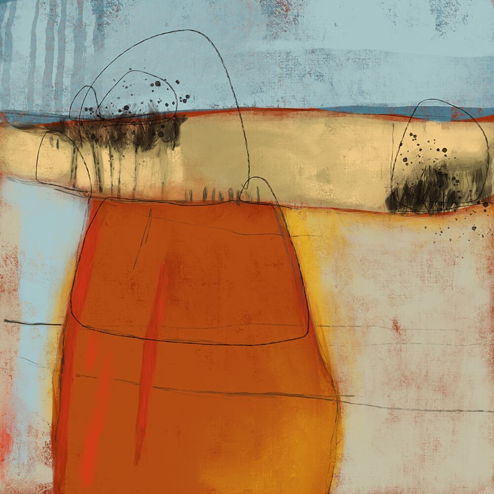 Serene Abstract Landscape art print by Mansi Saxena for $57.95 CAD