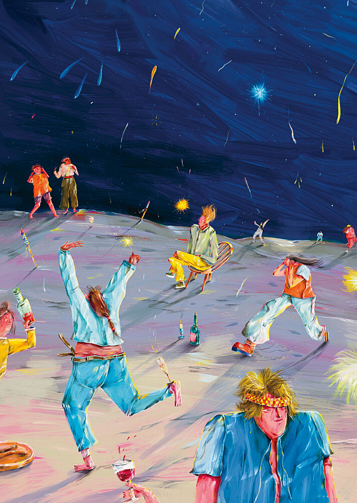 Starry Desert Party art print by Natascha Baumgartner for $57.95 CAD