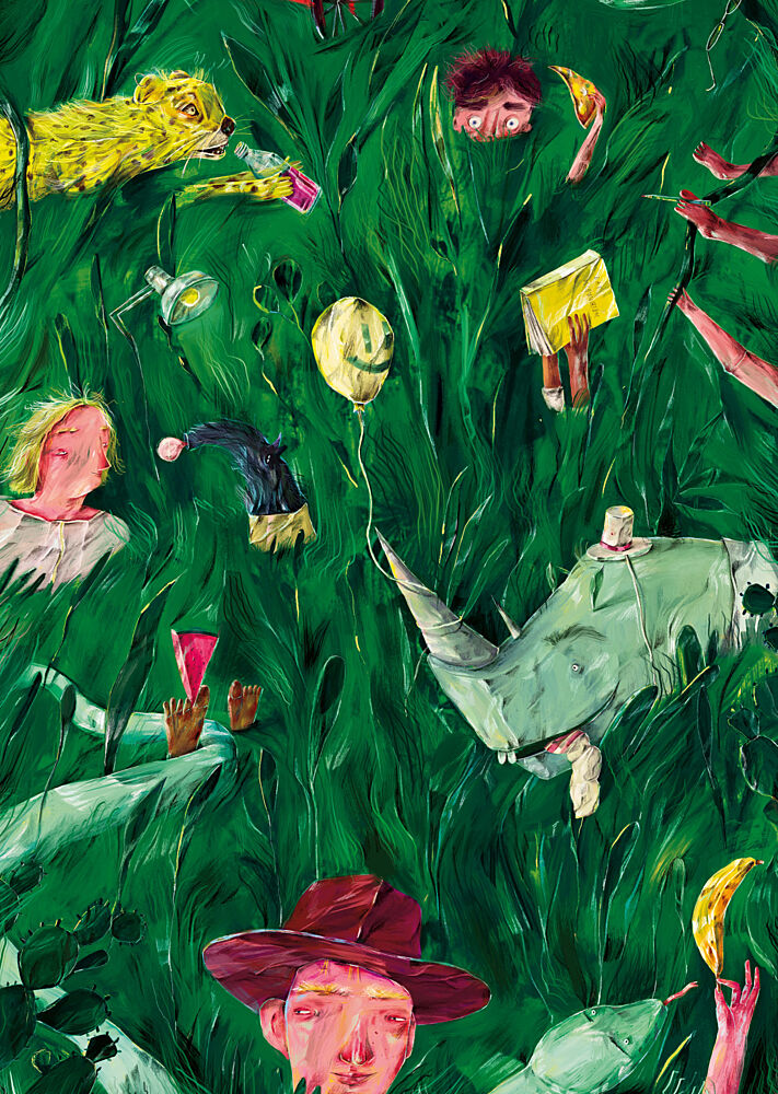 Whimsical Jungle World art print by Natascha Baumgartner for $57.95 CAD
