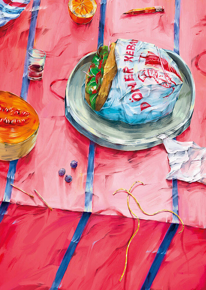 Doner Kebab Picnic art print by Natascha Baumgartner for $57.95 CAD