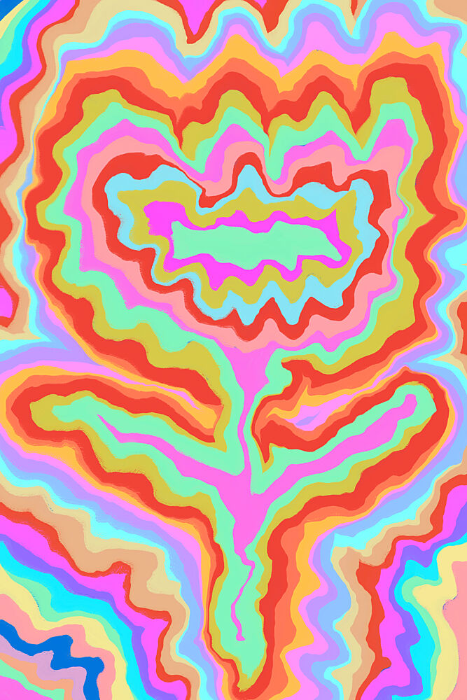 Psychedelic Flower Swirls art print by Treechild for $57.95 CAD