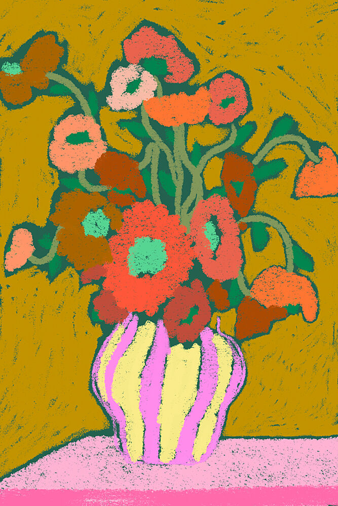 Cheerful Flower Arrangement art print by Treechild for $57.95 CAD