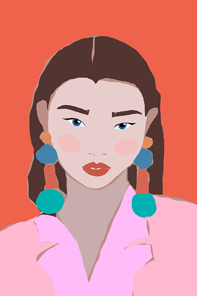 Confident Fashion Portrait art print by Treechild for $57.95 CAD