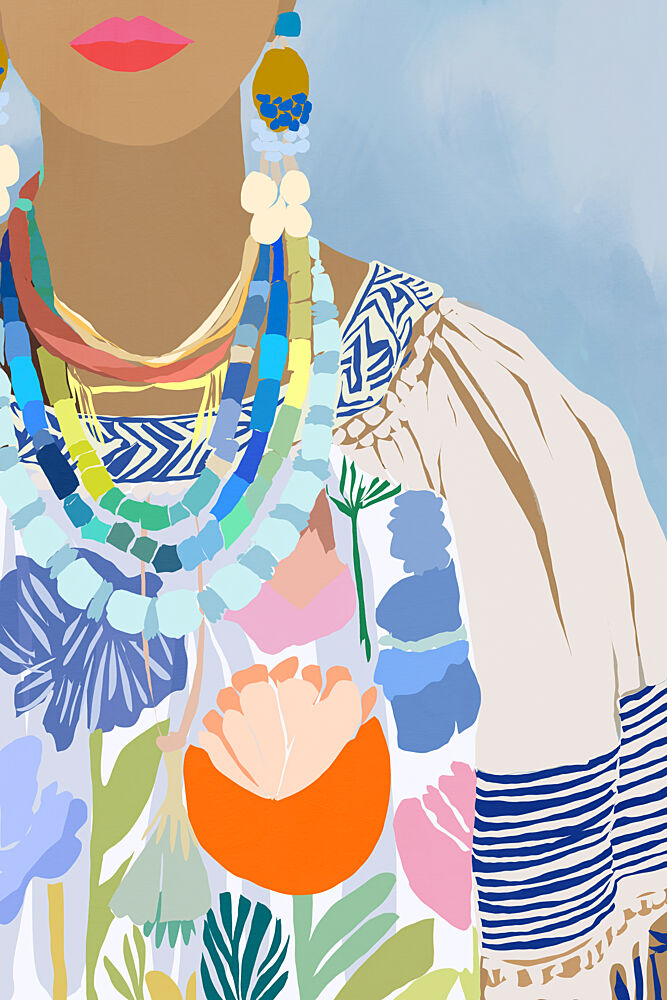 Colorful Bohemian Woman art print by Treechild for $57.95 CAD
