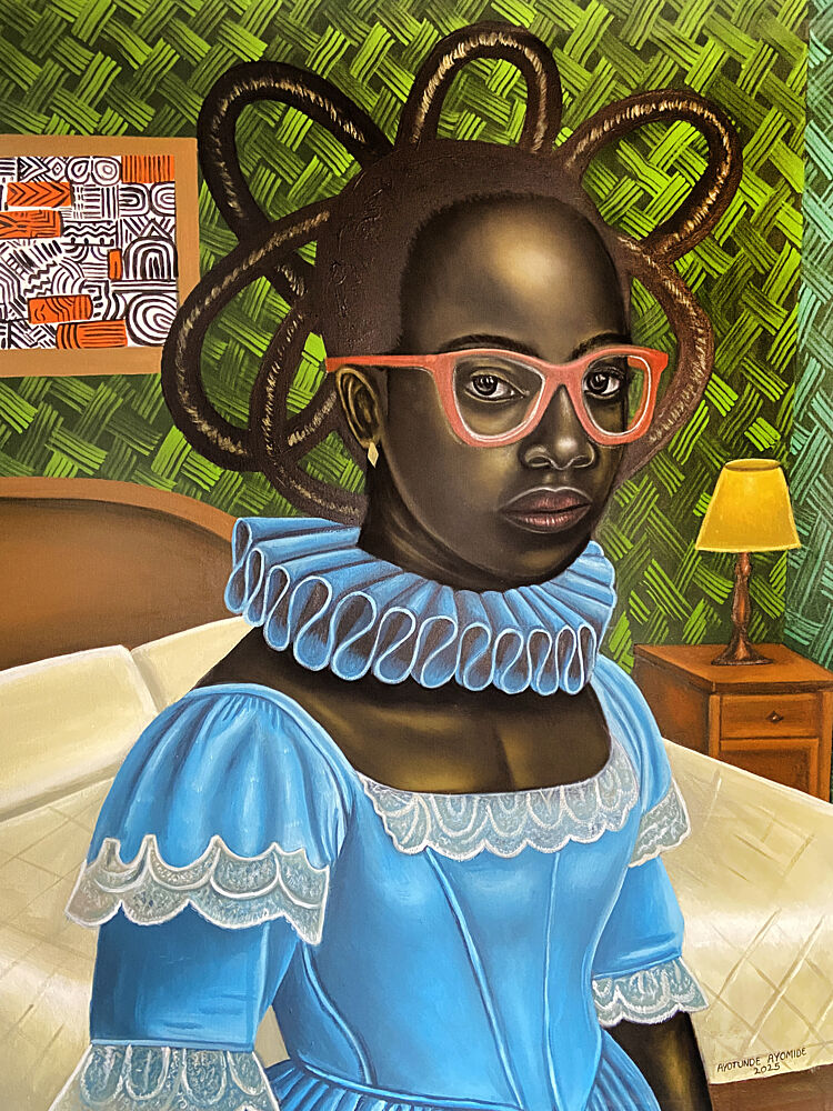 Regal Girl Blue Dress art print by Ayotunde Ayomide for $57.95 CAD
