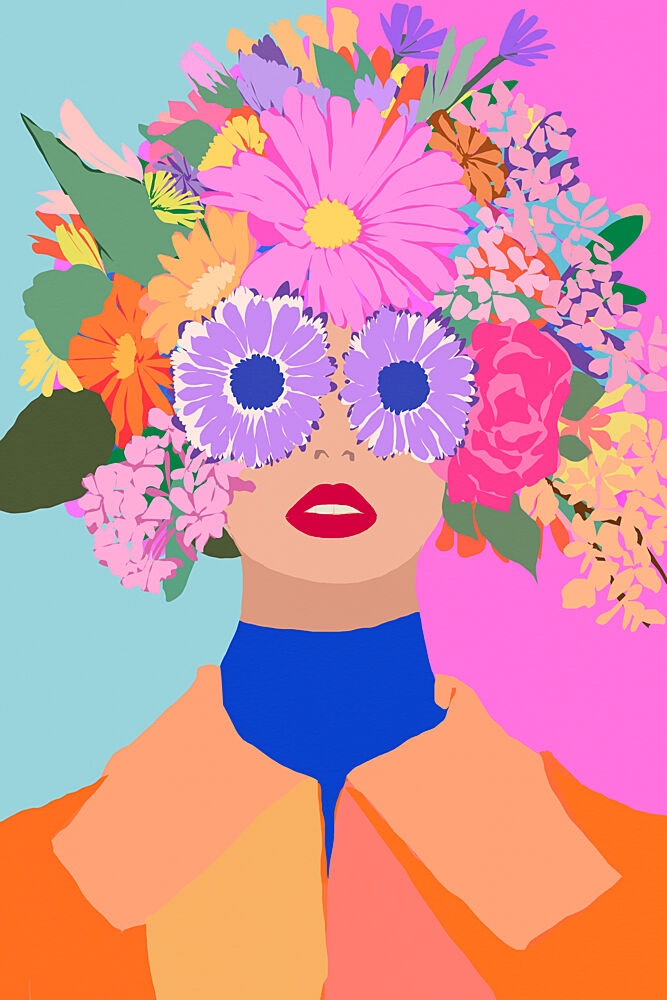 Vibrant Floral Gaze art print by Treechild for $57.95 CAD