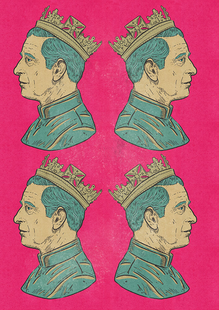 Pink Pop Art King art print by Nicholas for $57.95 CAD