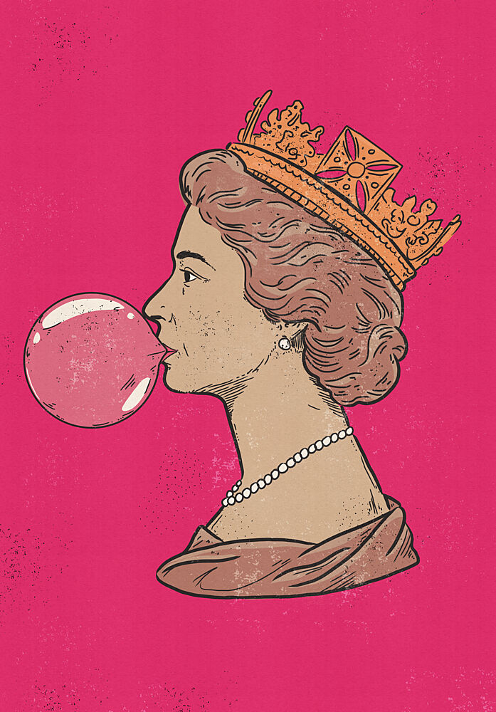Pink Bubble Queen art print by Nicholas for $57.95 CAD
