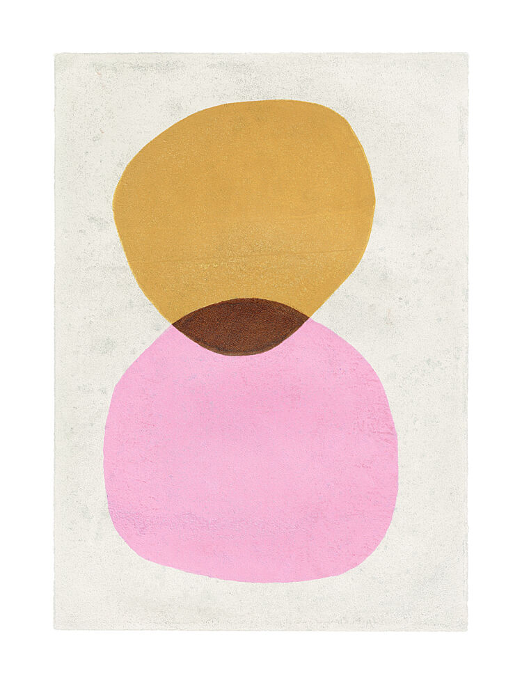 Pink Gold Abstract Shapes art print by Ellen Greup for $57.95 CAD