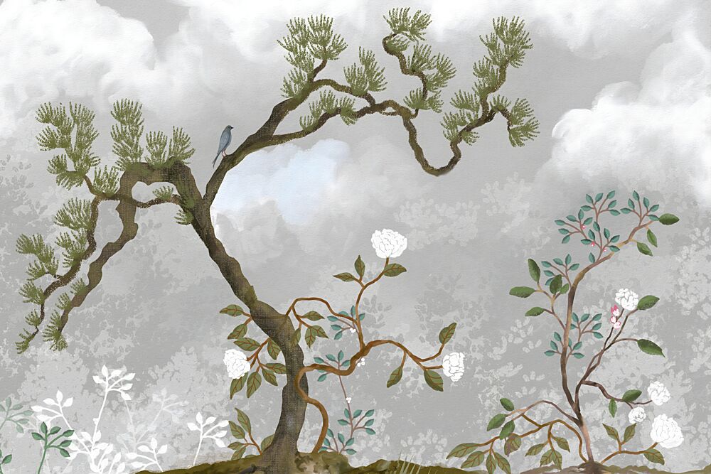 Tranquil Pine and Blossoms art print by Josie George for $57.95 CAD