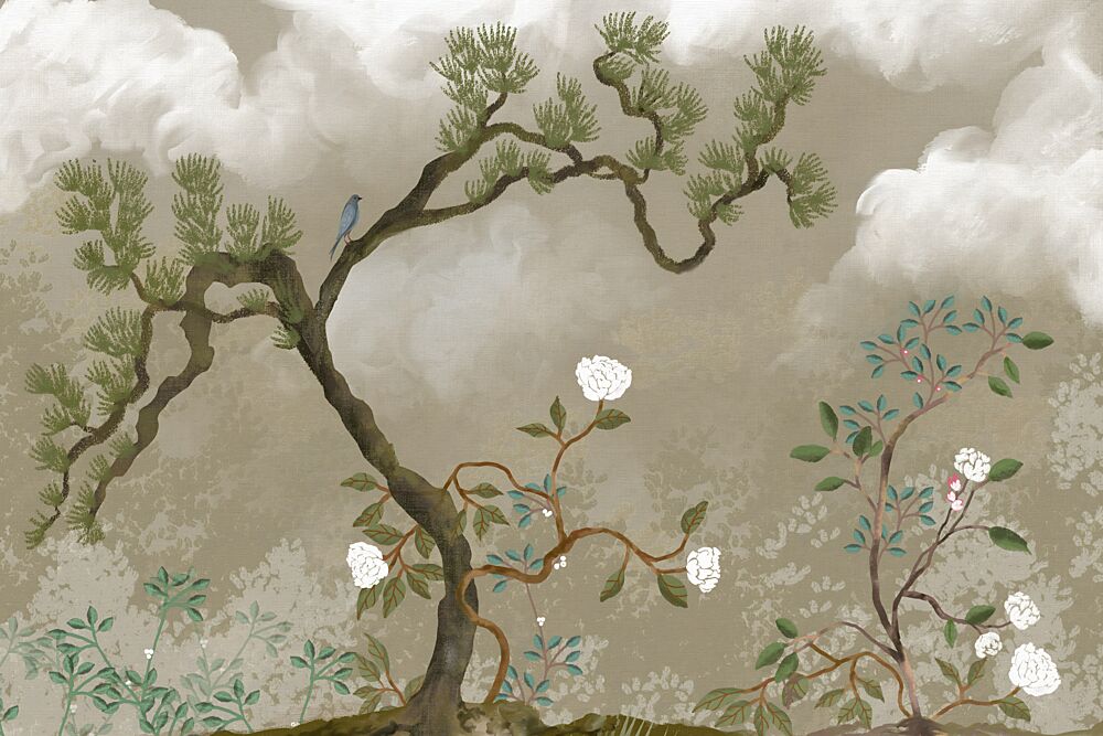Blue Bird in Botanical Garden art print by Josie George for $57.95 CAD