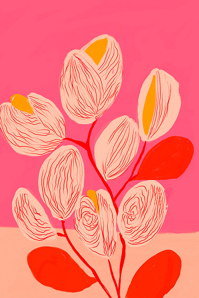 Vibrant Pink Blooms art print by Treechild for $57.95 CAD