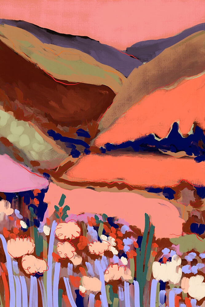 Vibrant Mountain Flowers art print by Treechild for $57.95 CAD