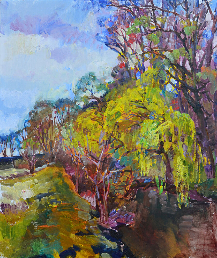 Vibrant Spring Landscape art print by Andrii Kutsachenko for $57.95 CAD