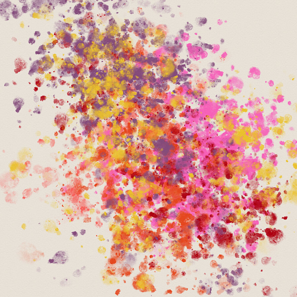 Vibrant Paint Splatter art print by Dina Dankers for $57.95 CAD