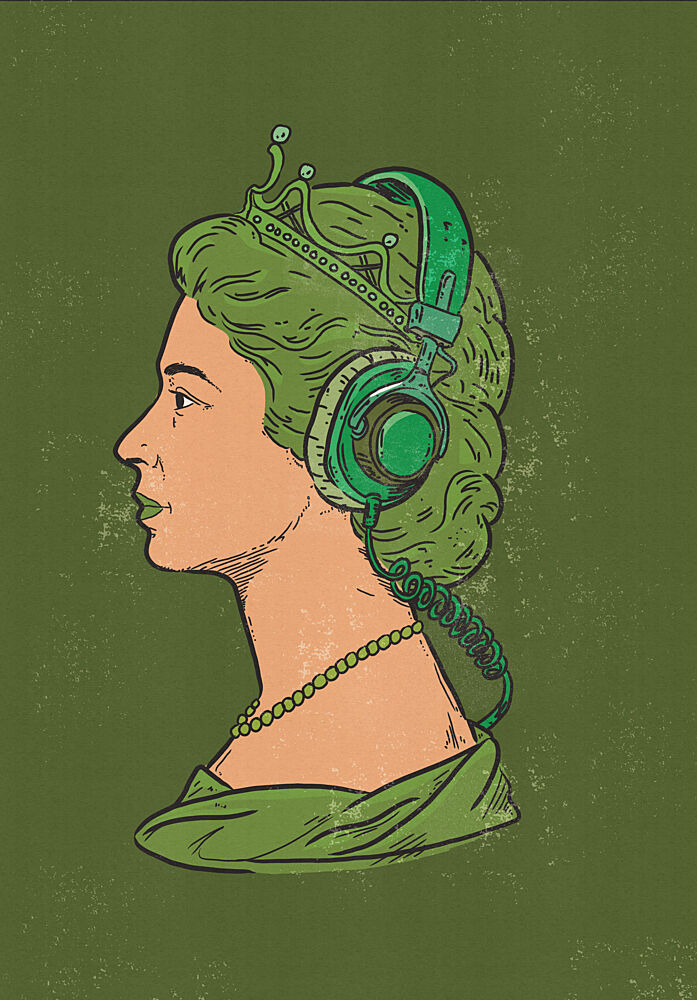 Green Queen Beats art print by Nicholas for $57.95 CAD
