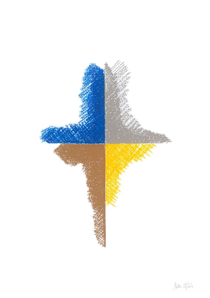 Vibrant Crayon Star art print by Matthaus for $57.95 CAD