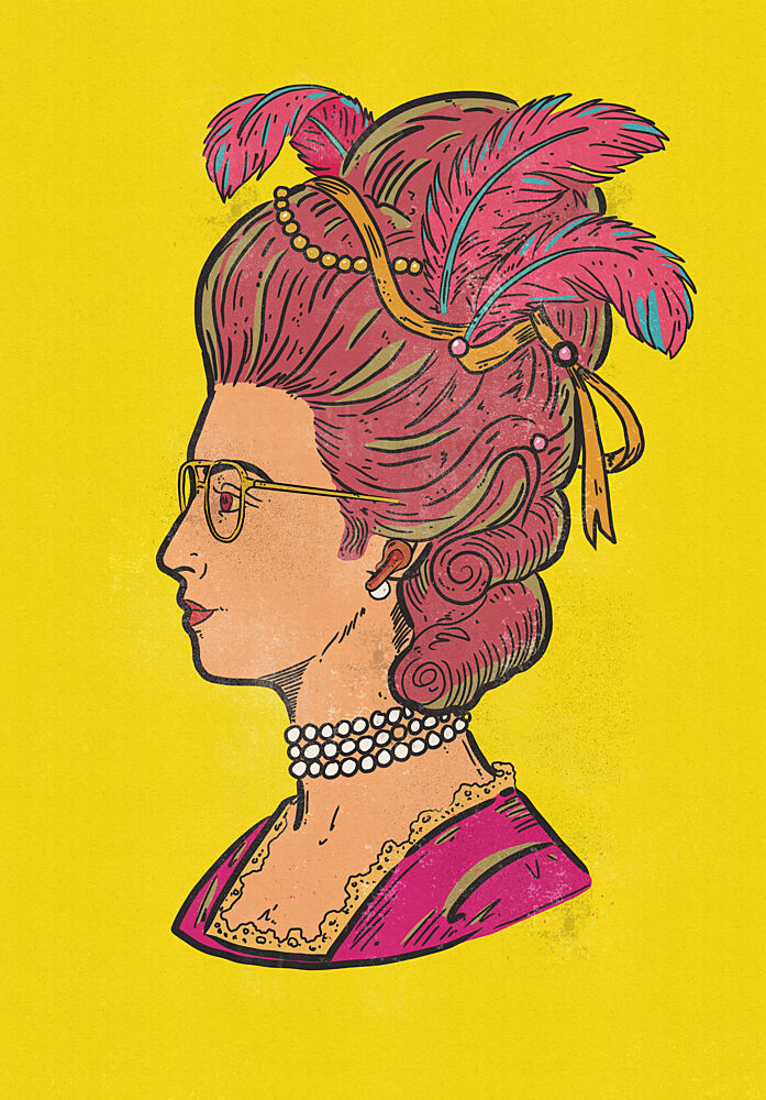 Rococo Lady with Glasses art print by Nicholas for $57.95 CAD