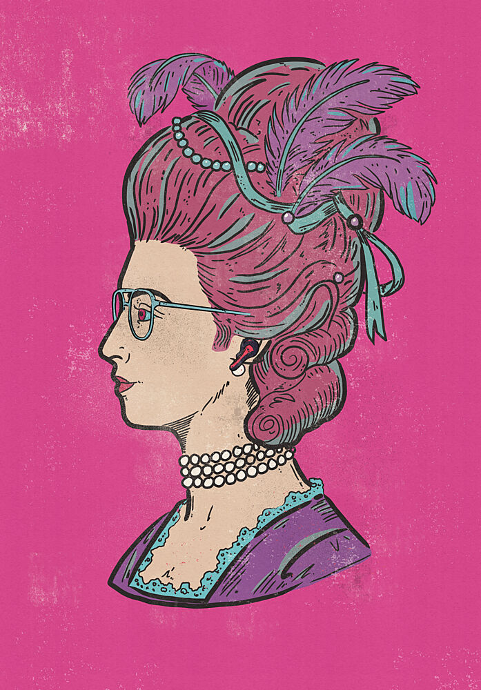 Rococo Lady with Glasses art print by Nicholas for $57.95 CAD