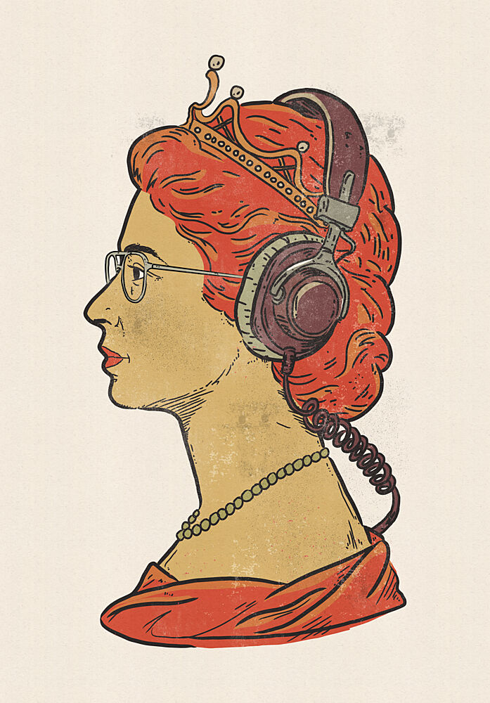 Regal Music Listener art print by Nicholas for $57.95 CAD