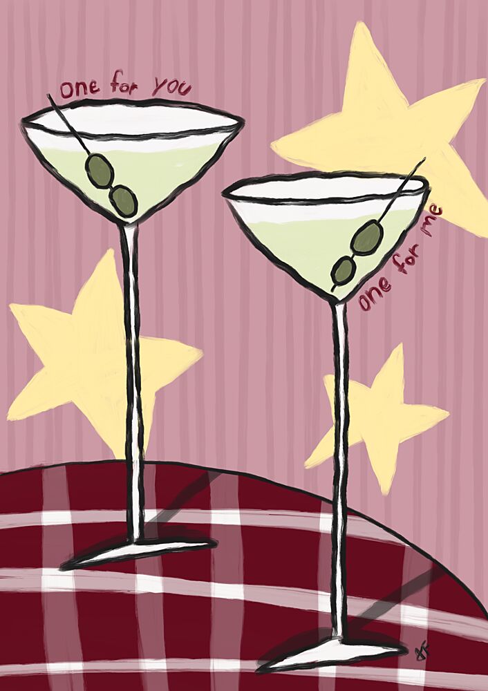 Martinis for Two art print by Athene Fritsch for $57.95 CAD